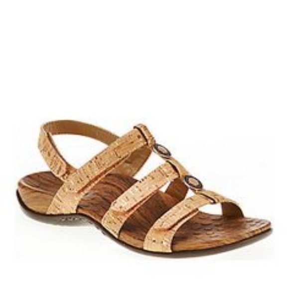 VIONIC Orthaheel Yasmin Metallic Gold Strappy Sandals Mules Slides Arch Support - Picture 15 of 15